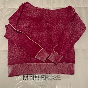 Minnierose cotton/ cashmere off shoulder sweater- perfect condition.